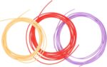 Unomor 3 Rolls 3D Pen Filament 1.75mm 3D Printing Pen Filling Refills High Success Rate Glossy Finish Wide Material Compatibility Random