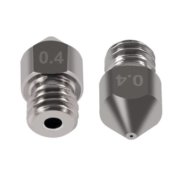 10 Piece High Temperature Sharp Hardened Tool Steel MK8 Nozzles 0.4mm for 1.75mm Makerbot, Creality CR-10 All Metal Hotend, Ender 3/ Ender3 pro, CraftBot, Prusa i3 3D Printer - Image 2