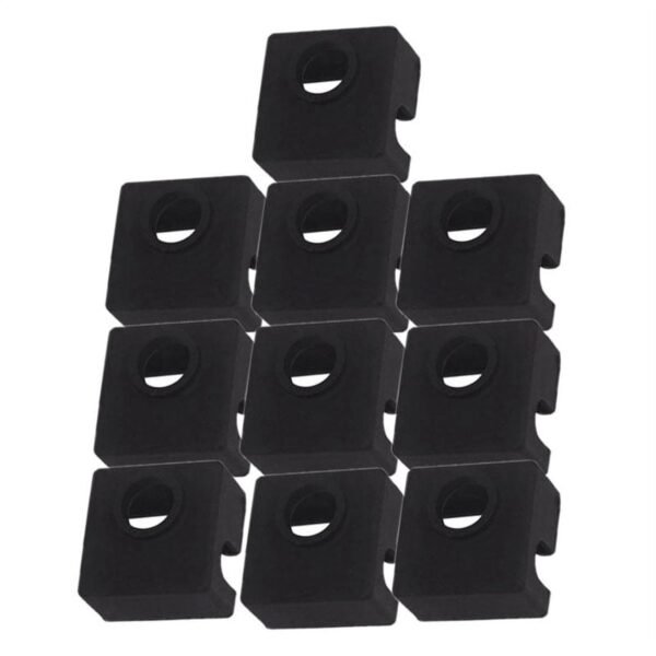 10Pcs Black 3D Printer Hotend Silicone Sock Heater Block Silicone Cover for Ender 3/3 Pro/3 V2, Ender 5/5 Plus/ 5 Pro, CR 10 Series, MK7/ 8/9 3D Printer Hotend，3D Printer Parts and Accessories