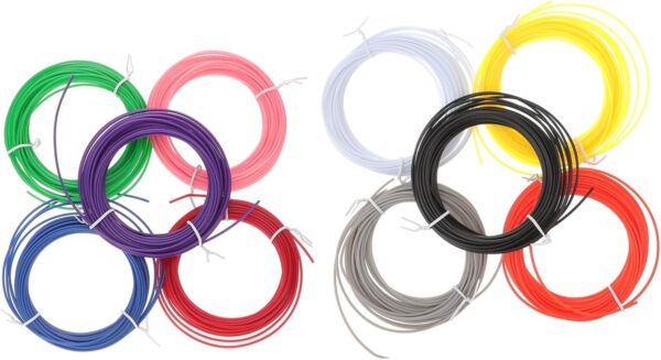10pcs Plastic 3D Pen Filament Printing Supplies Pla Filament Gold White Pla Bundle 3D Pen