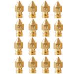 16Pcs Ender 3 Nozzles 0.4mm, MK8 Extruder Nozzles 0.4mm Compatible for Creality Ender 3 v2/Ender 3 Pro/Ender 3 Max/Ender 5 Pro/Ender 3 S1/Ender 3 Neo/CR-10 Series 3D Printer Brass Nozzles,