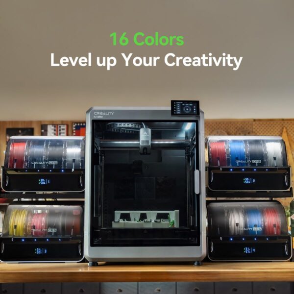 Creality K2 Plus Combo 3D Printer, Multi Color Printing with CFS Max 600mm/s Fast Printing,Dual AI Cameras, Full-auto Leveling, Ready-to-Use FDM 3D Printers, Large Build Volume 350x350x350mm - Image 9