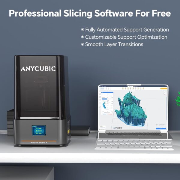 ANYCUBIC Photon Mono 4 10K Resin 3D Printer, 7'' HD Mono LCD Screen, Power Off Resume, Upgraded Light Source, Print Volume 6.04'' x 3.43'' x 6.49'' - Image 7