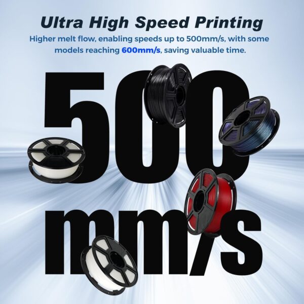 FLASHFORGE Rapid PLA Filament 1.75mm Ruby Red, 500mm/s High Speed Printing, 3D Printer Filament 1kg Spool, Dimensional Accuracy +/- 0.02mm, Enjoy Exceptional Print Quality - Image 3