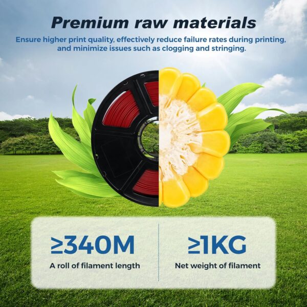 FLASHFORGE Rapid PLA Filament 1.75mm Ruby Red, 500mm/s High Speed Printing, 3D Printer Filament 1kg Spool, Dimensional Accuracy +/- 0.02mm, Enjoy Exceptional Print Quality - Image 6