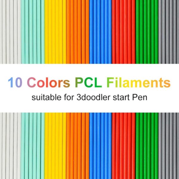 22 Colors 3D Pen Filament Refills, 2.5mm 3D Print Filament, 3D Pen Low Printing Temperature PCL Filament Start Refills Packs, Refill Filament Bundle for 3D Printing Pens 3D Printer - Image 8