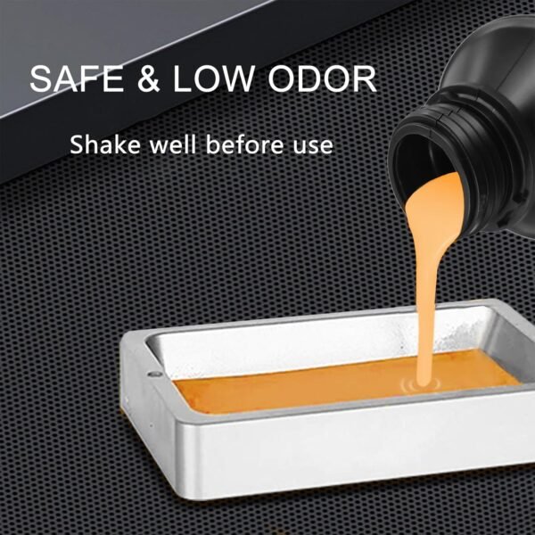 3D Printer Resin Orange, Low Odor, High Precision, Quick Curing Standard Photopolymer Resin, 405nm UV Curing Photopolymer Resin 3D Printing Liquid for LCD DLP SLA 3D Printers 1kg - Image 5