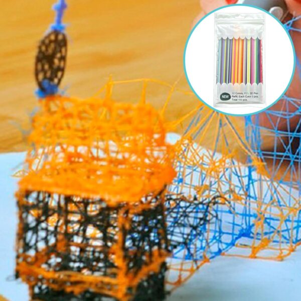 3D Pen Filament - 32 Colors Drawing Pen Refill Filament | 3D Pen Filament Refills | 160 Colors 3D Pen Refills | 3D Doodler Pen Refills | Printing Pen Filament | Pen Filament Refill for Doodler Start - Image 7