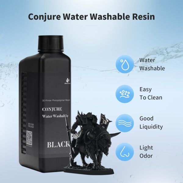 Chitu Systems Water Washable Resin 1KG,Faster Post-Processing, 405nm Standard Photopolymer Resin for 8K/10K/12K/LCD/DLP/SLA 3D Printers,Near-Expiry Resin - Limited Stock (Black, 1000g) - Image 6