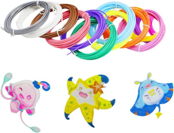 3D Printing Pen Filament Set Pctg Plastic 10 Assorted Colors 1.75mm for Boys and Girls and Educational Toys - Image 4
