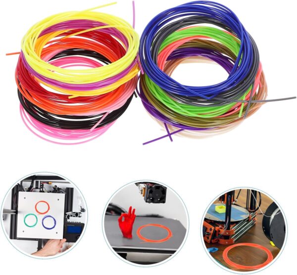 Versatile 3D Pen Filament Assortment 20 Pack 197ft Filament Bundle 1.75mm for 3D Printing Art Projects - Image 5