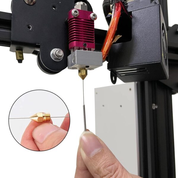 Aokin 13 Pcs 3D Printer Nozzle Cleaning Kit - 10 Pcs 0.4mm Needles Cleaner and 2 Pcs Tweezers Cleaner, Stainless Steel Nozzle Cleaning Tool Kit - Image 8