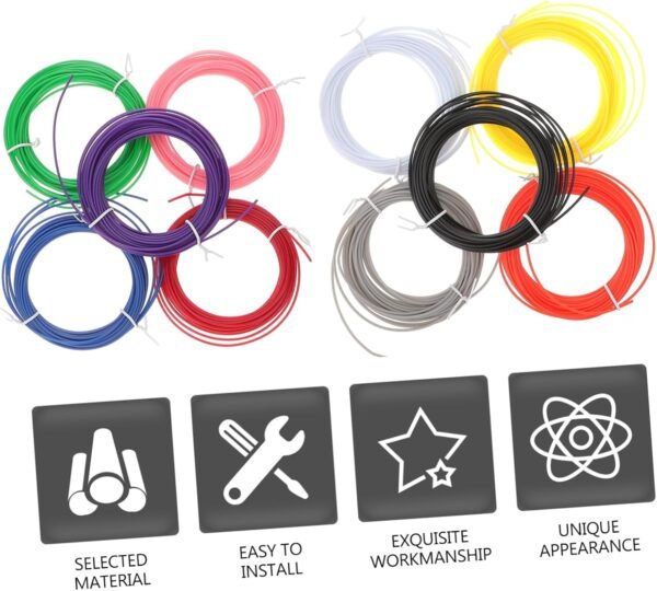 Plastic 3D Pen Filament 10pcs Refills Filament for 3D Pen Compatible for Printing - Image 6