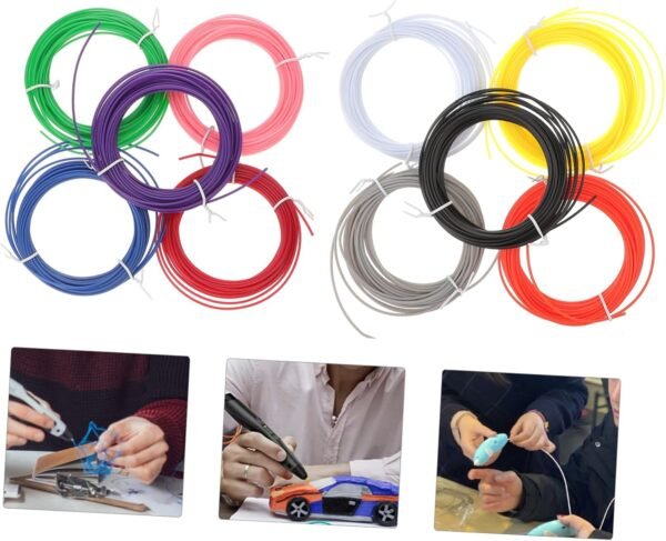 Plastic 3D Pen Filament 10pcs Refills Filament for 3D Pen Compatible for Printing - Image 7