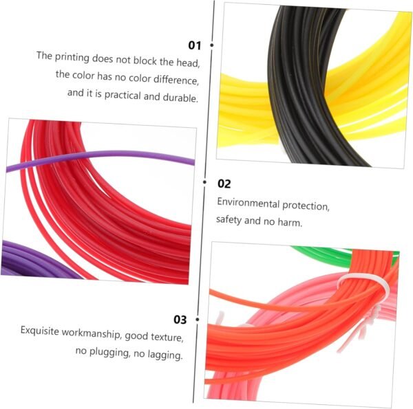 Plastic 3D Pen Filament 10pcs Refills Filament for 3D Pen Compatible for Printing - Image 9