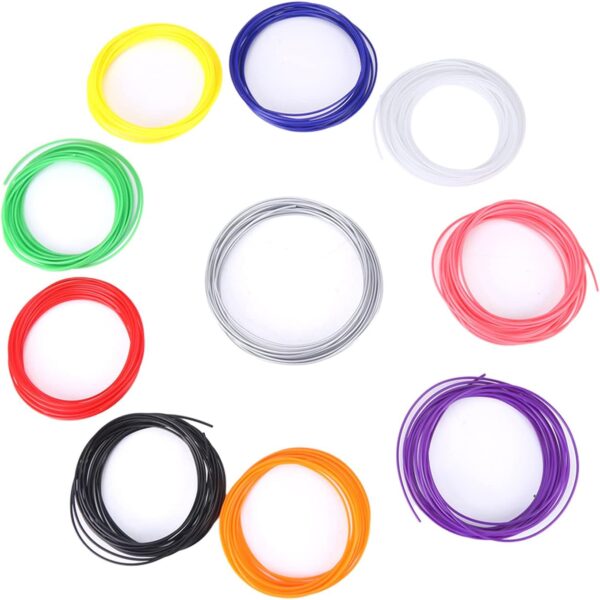 3D Pen Filament Refills, 10 Colors 1.75mm PCL Filament Refills for 3D Printer Printing Pen Low Temperature - Image 3