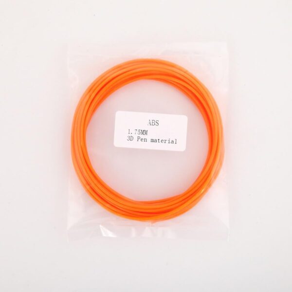 1.75mm 3D Printing Pen Filament Refills Abs 10m Orange Roll Vacuum Sealed for 190-230℃ Working Temp -0.02mm Accuracy - Image 3