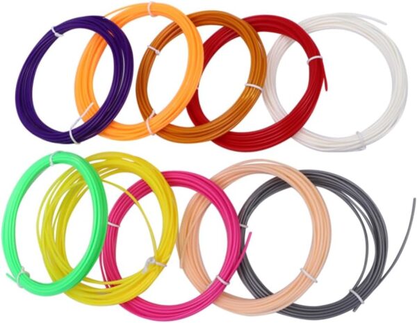 GLEAVI 2pcs 3D Pen Filament Refills 1.75mm Pla Printing Filament 10 Random Abs Colors 5m Pack - Image 4