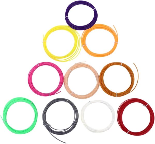 GLEAVI 2pcs 3D Pen Filament Refills 1.75mm Pla Printing Filament 10 Random Abs Colors 5m Pack - Image 5