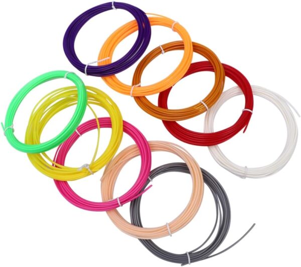 GLEAVI 2pcs 3D Pen Filament Refills 1.75mm Pla Printing Filament 10 Random Abs Colors 5m Pack - Image 7
