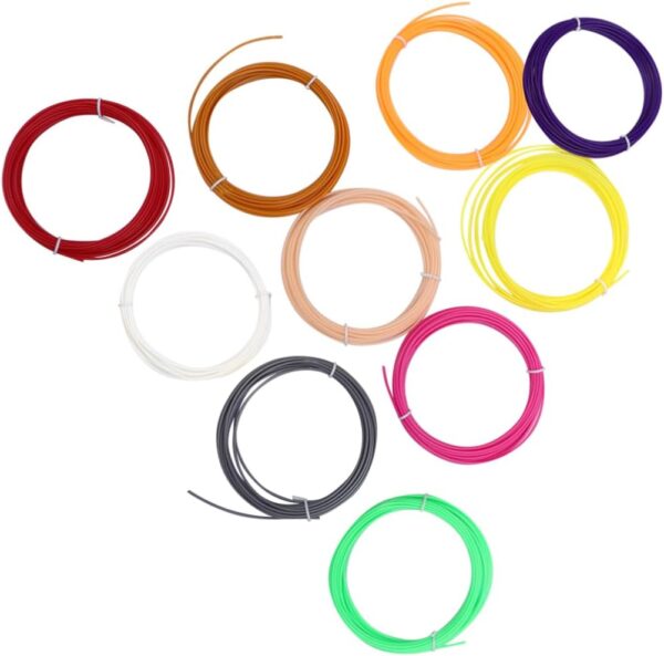 GLEAVI 2pcs 3D Pen Filament Refills 1.75mm Pla Printing Filament 10 Random Abs Colors 5m Pack - Image 8