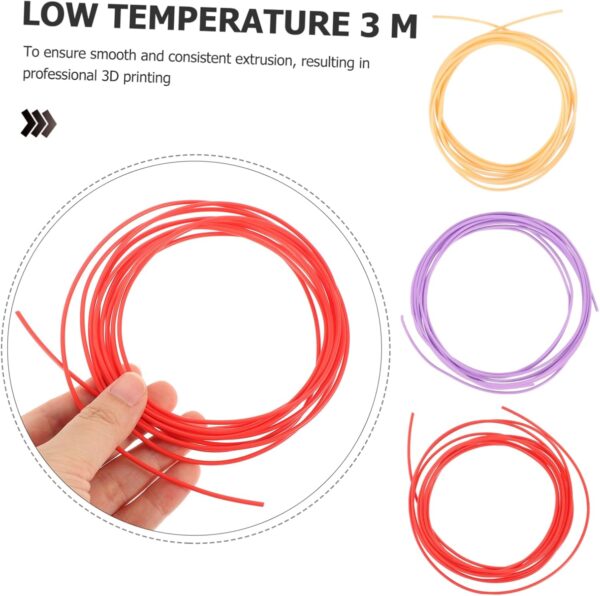 ABOOFAN 3D Pen Filament 1.75mm 3 Rolls Multifunction 3D Pen Consumables for Random Color - Image 4