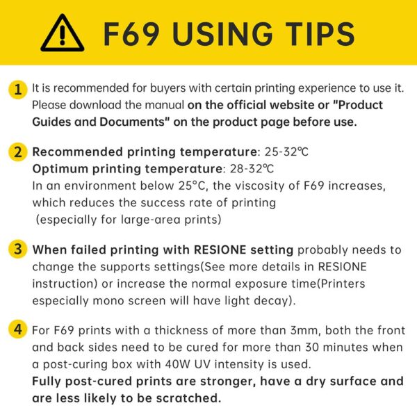 RESIONE F69 Flexible 3D Printer Resin 1Kg – 405nm UV-Curing Silicone Rubber-Like Photopolymer for DLP, LCD & MSLA Printers, Ideal for High-Resolution 3D Printing - Image 8