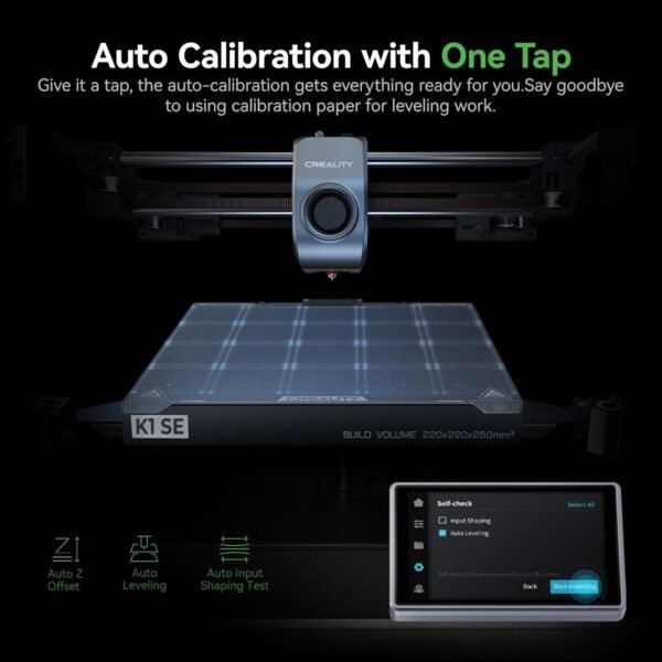 Creality K1 SE 3D Printer, 2024 New Version 600mm/s High-Speed Hands-Free Auto Leveling Flagship-Level Direct Extruder Quick-swap Tri-Metal Nozzle K1 Upgrade 3D Printer - Image 7