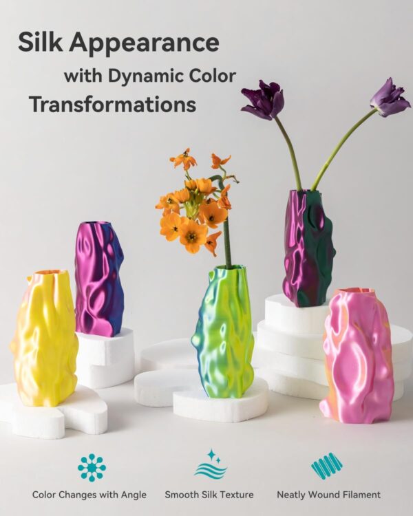 SUNLU 3D Printer Filament Bundle, Silk Filament Multicolor, Individually Vacuum Packed, Dual Color*5, Triple Color *3, 2kg in Total - Image 4