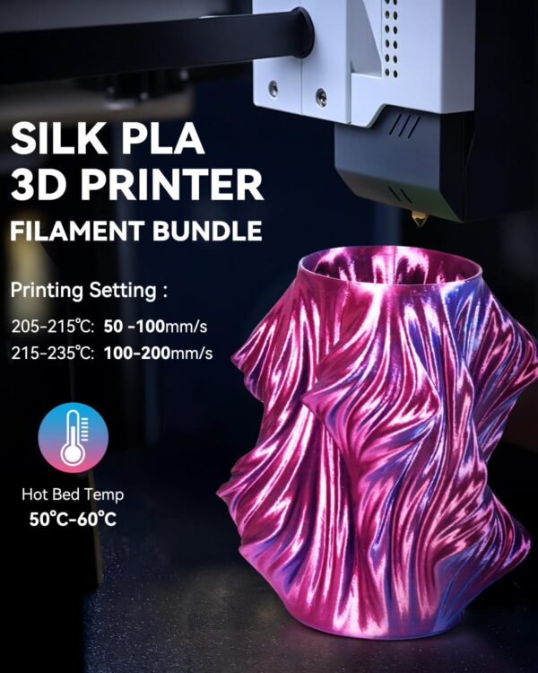 SUNLU 3D Printer Filament Bundle, Silk Filament Multicolor, Individually Vacuum Packed, Dual Color*5, Triple Color *3, 2kg in Total - Image 8