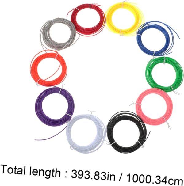 10pcs Plastic 3D Pen Filament Printing Supplies Pla Filament Gold White Pla Bundle 3D Pen - Image 3