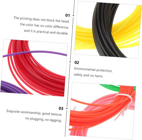 10pcs Plastic 3D Pen Filament Printing Supplies Pla Filament Gold White Pla Bundle 3D Pen - Image 9