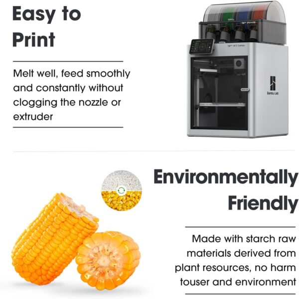 eSUN PLA+ Filament 1.75mm, 3D Printer Filament PLA Plus, Dimensional Accuracy +/- 0.03mm, 1KG Spool (2.2 LBS) 3D Printing Filament for 3D Printers, Bone White - Image 6