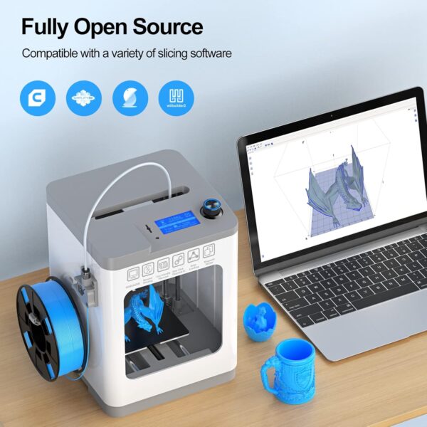 3D Printers Tina2 Basic, Fully Assembled and Auto Leveling 3D Printer for Beginners and Kids, Removable Magnetic Platform, High Precision Printing FDM Mini 3D Printer for Home and School - Image 6