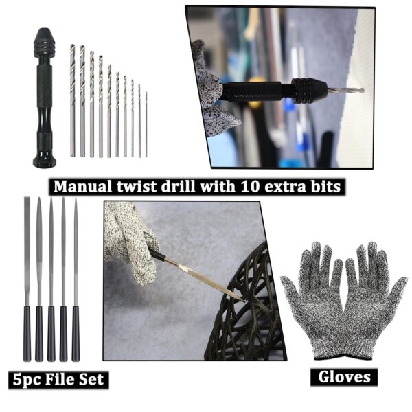 3D Printer Tools Kit, 3D Printer Accessories with Deburring Tool, Needle File Set, Nozzle Cleaning Kit, Scraper, Pliers, and Hand Drill for 3D Print Model Smoothing, Finishing, and Carving - Image 3