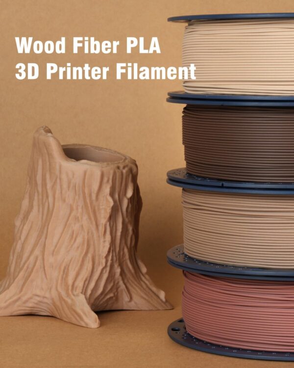 SUNLU Real Wood Fiber PLA Filament, Neatly Wound 1.75mm Dimensional Accuracy +/- 0.03mm, Fit Most FDM 3D Printers, 4kg in Total, 1kg per Spool, 4 Pack,（Wood+Fiber Cherry+Fiber Maple+Fiber Walnut） - Image 5