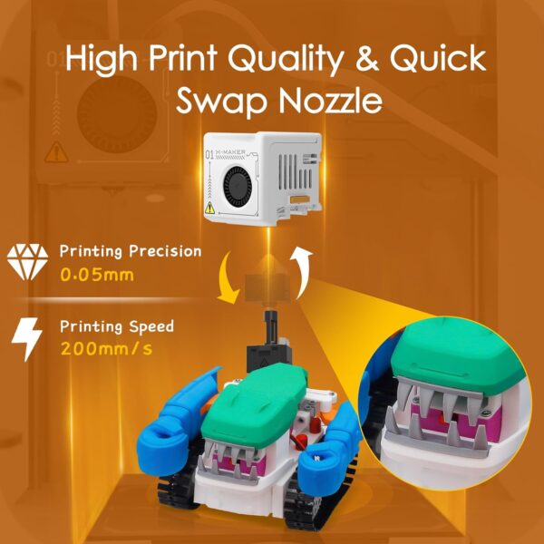 3D Printer for Kids, Beginner 3D Printer with 8 PLA Filament Set, Huge Toy Library & Modify, Wi-Fi & App Control, Create STEM Toys, High Precision, W/ 15+ Mini 3D Design Module, X-Maker Joy - Image 5