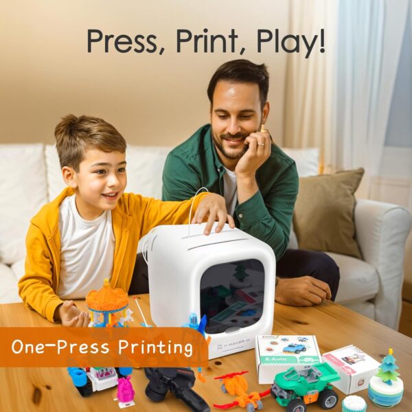 3D Printer for Kids, Beginner 3D Printer with 8 PLA Filament Set, Huge Toy Library & Modify, Wi-Fi & App Control, Create STEM Toys, High Precision, W/ 15+ Mini 3D Design Module, X-Maker Joy - Image 9