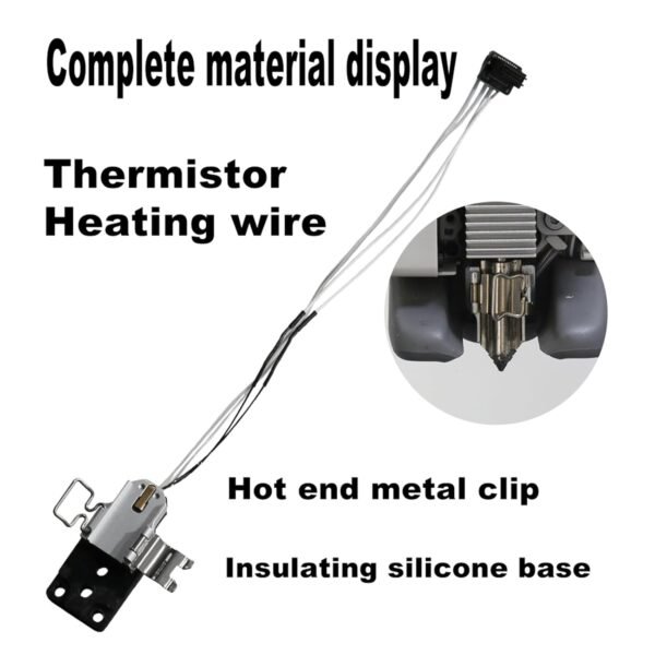 Hotend Heating Assembly for Bambu Lab A1/A1 Mini 3D Printer Hotend Heating Component Mounting Accessories,Contains Thermistor, Ceramic Heater, Base,Clip,Quick-Change Kit - Image 3