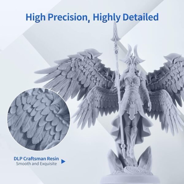 ANYCUBIC 3D Printer Resin, 365-405nm DLP UV-Curing Resin for Photon Ultra/Photon D2, High Precision and Fast Curing Craftsman Resin for DLP LCD SLA 3D Printing, 8K Capable (Grey, 1000g) - Image 4