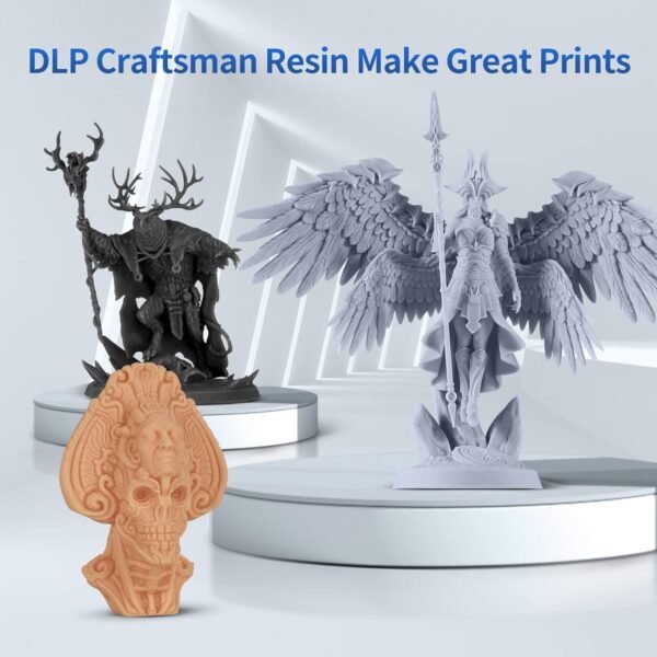 ANYCUBIC 3D Printer Resin, 365-405nm DLP UV-Curing Resin for Photon Ultra/Photon D2, High Precision and Fast Curing Craftsman Resin for DLP LCD SLA 3D Printing, 8K Capable (Grey, 1000g) - Image 6