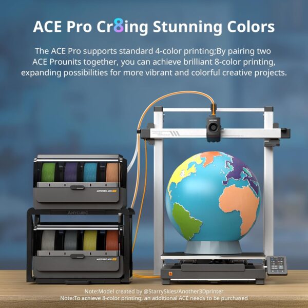 Bundle Anycubic Kobra 3 Max Combo 3D Printer, Support Multi Color Printing 600mm/s High-Speed Printing, Large Build Volume 420x420x500mm, Auto Leveling & Smart Vibration Compensation PEI Plate - Image 3