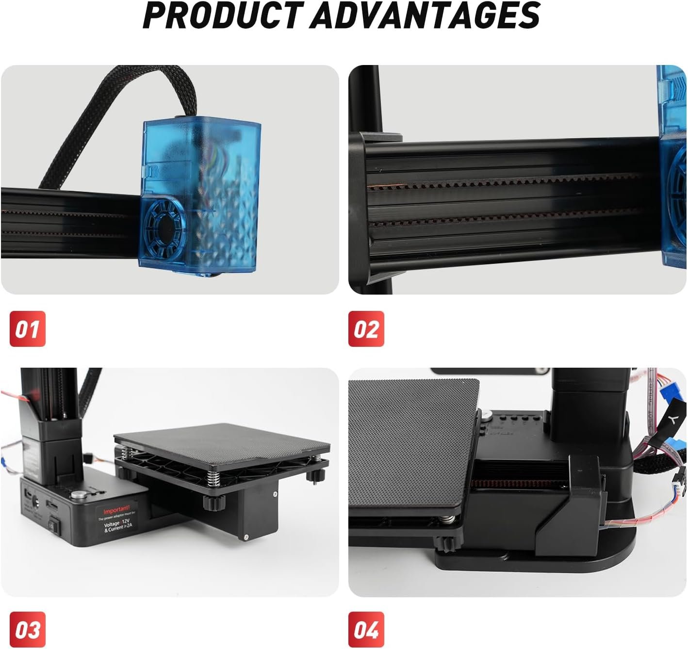 Mini 3D Printer for Beginners with 4 Colors PLA Filament, Portable FDM DIY 3D Printing Machine with TF Card Reader, Easy Setup, 0.4mm Nozzle, 1.75mm Filament, 100x100x100mm Print Size 3 Mini 3D Printer for Beginners with 4 Colors PLA Filament, Portable FDM DIY 3D Printing Machine with TF Card Reader, Easy Setup, 0.4mm Nozzle, 1.75mm Filament, 100x100x100mm Print Size - Image 3