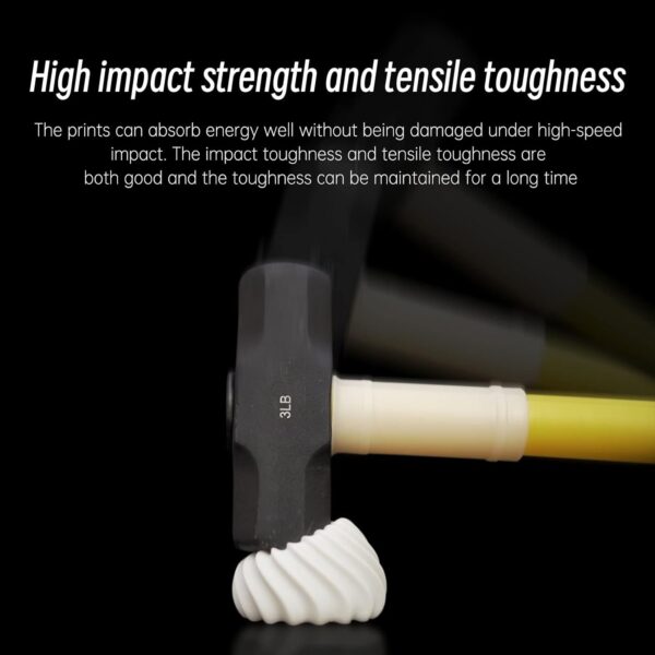 RESIONE Anti-Impact 3D Printer Resin – Nylon-Like, Tough and Wear-Resistant 3D Printing Liquid for High-Precision LCD/MSLA/DLP 3D Printing (White-Grey, 1KG) - Image 3