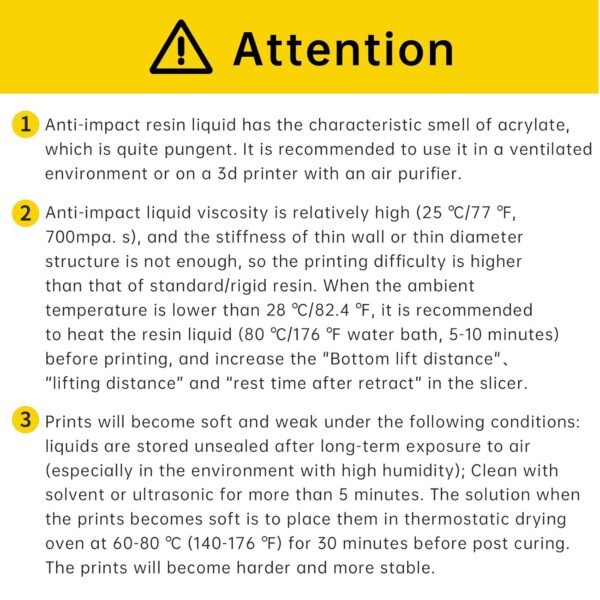 RESIONE Anti-Impact 3D Printer Resin – Nylon-Like, Tough and Wear-Resistant 3D Printing Liquid for High-Precision LCD/MSLA/DLP 3D Printing (White-Grey, 1KG) - Image 7