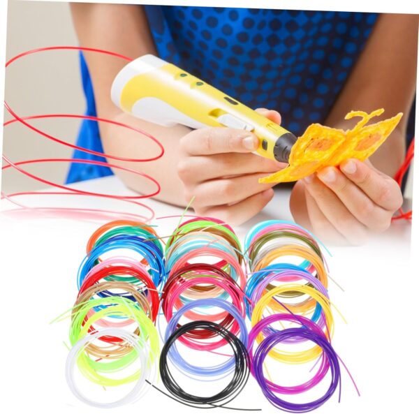 High Purity 3D Pen Filament 1.75mm Printer Filament 30 Rolls ABS for 3 Projects - Image 4