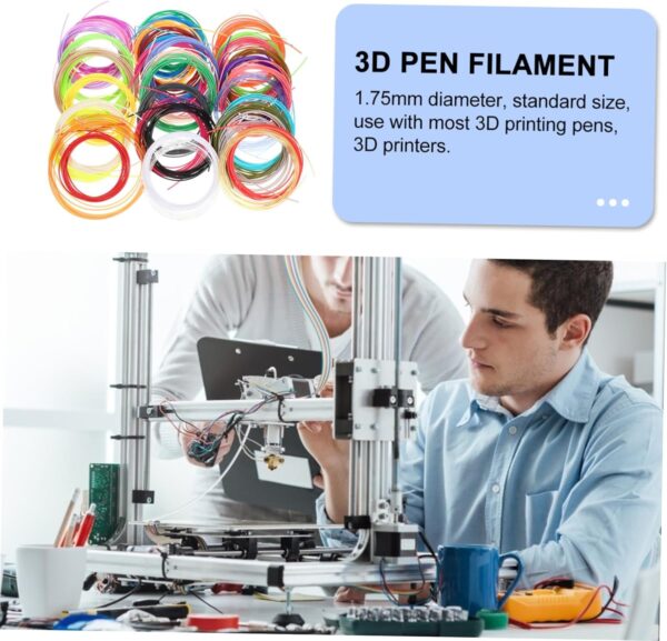 3D Pen Filament Refills 40 Rolls Filament Bundle High Purity for 3D Printer - Image 3