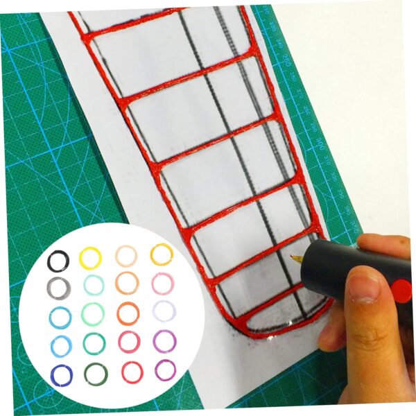PartyKindom Smooth Printing 3D Pen Filament Refills by 1.75mm Pcl Filament 20 Color Assortment 5m Each Compatible 3D Pens - Image 8