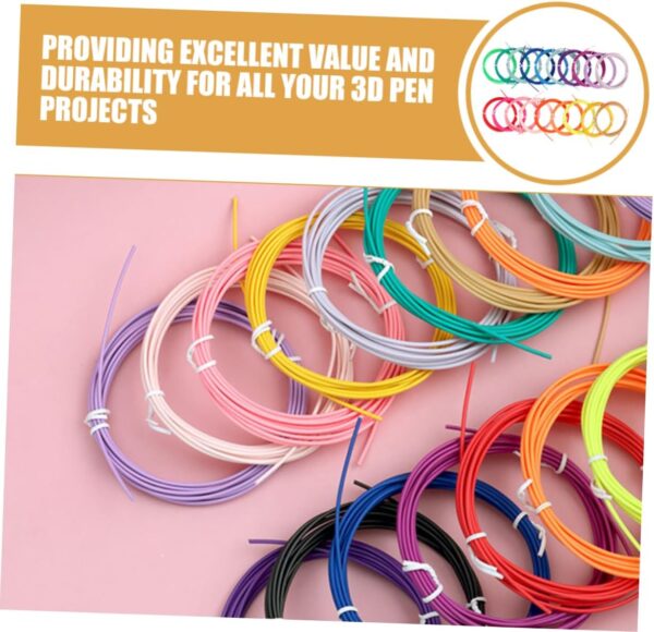 Angoily 20 Rolls Pcl Filament 3D Printer Material 3D Pen Filament Refills Low Temperature Extrusion - Image 3