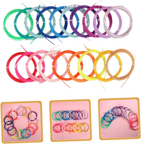 Angoily 20 Rolls Pcl Filament 3D Printer Material 3D Pen Filament Refills Low Temperature Extrusion - Image 8